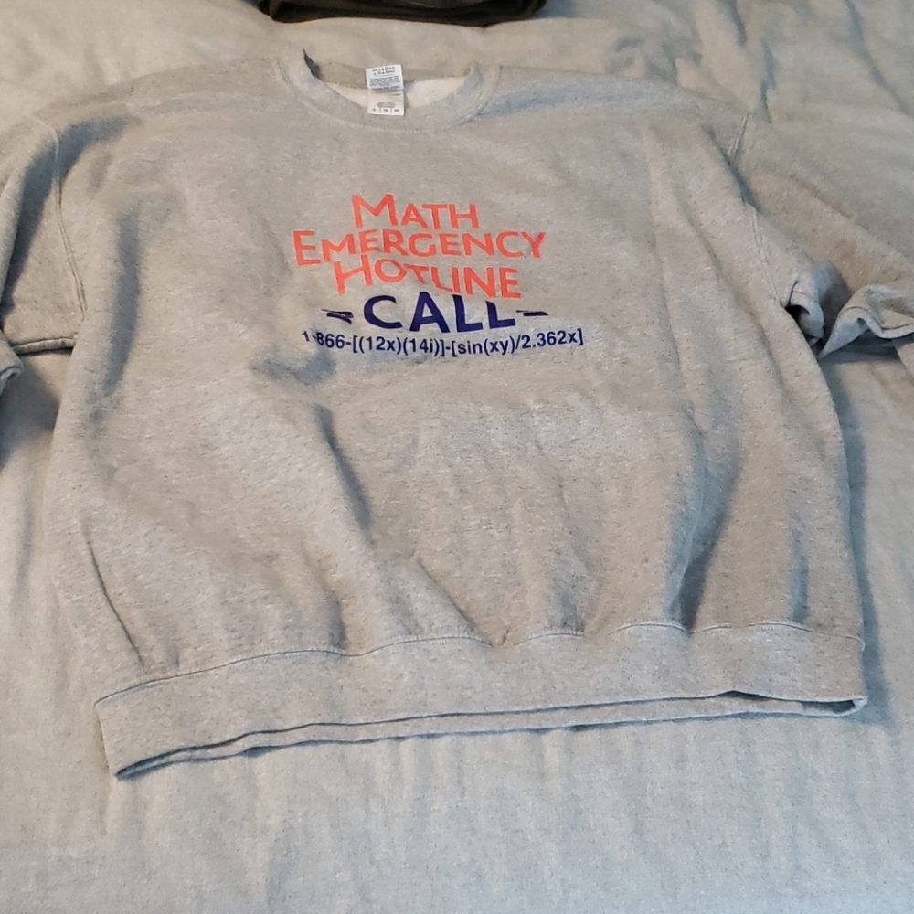 Gray funny math sweatshirt